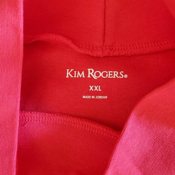 Kim Rogers Womens Top Sz XXL Red Mock Turtleneck - Picture 5 of 7